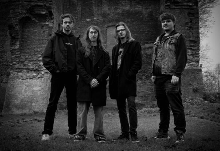 band voor kasteel zwartwit